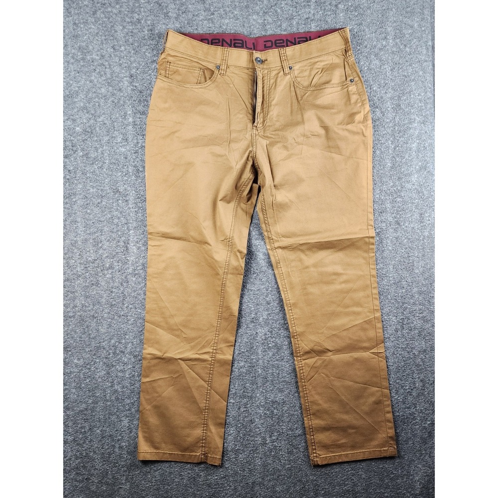 Denali 5-Pocket Pants Mens 34x30 Brown Straight Leg Rugged Casual D770169